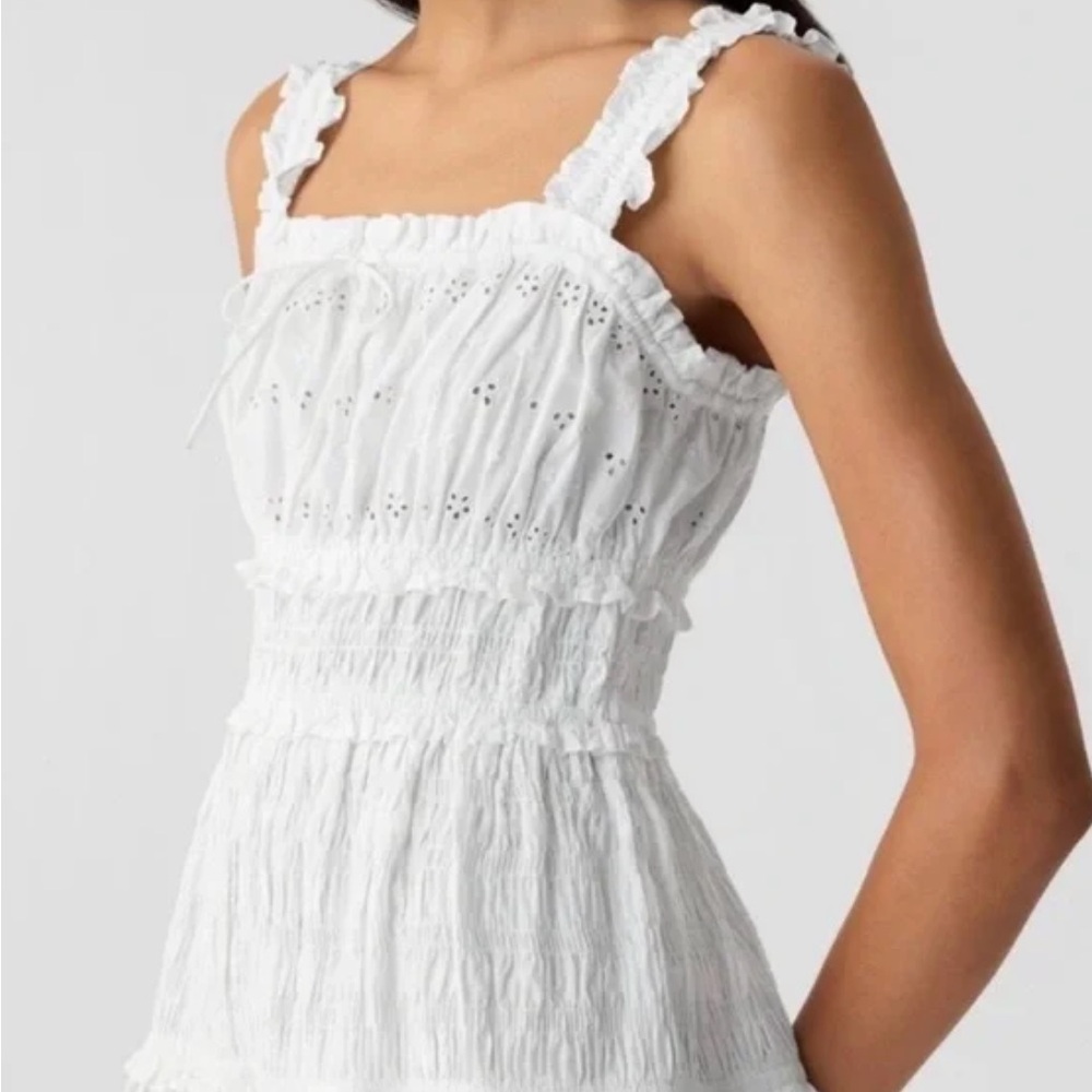GAP x DOEN Midi Ivory Eyelet Dress